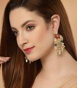 Red zircon   earrings