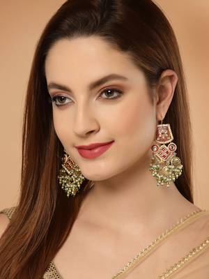 Red zircon   earrings 1