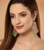 Red zircon   earrings