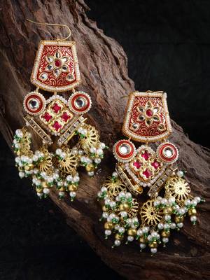 Red zircon   earrings 2