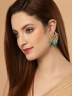Green zircon   earrings 1