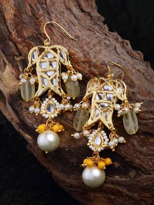 Yellow zircon   earrings 2