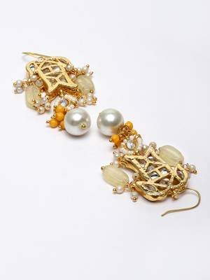 Yellow zircon   earrings 4