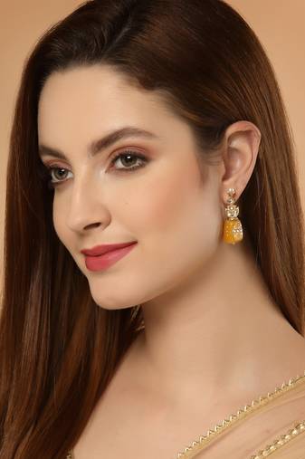 Yellow zircon   earrings