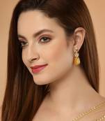 Yellow zircon   earrings