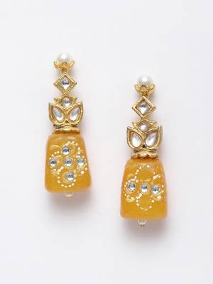 Yellow zircon   earrings 2