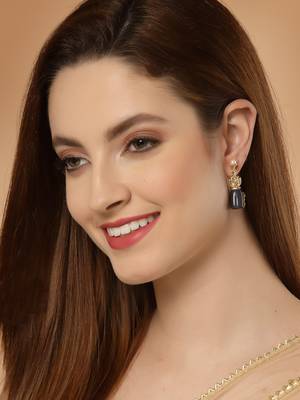 Black zircon   earrings 1