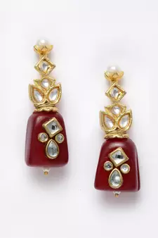 Red zircon   earrings