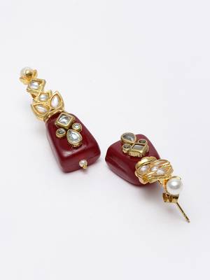 Red zircon   earrings 4
