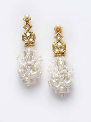 Gold zircon   earrings 2