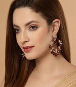 Red zircon   earrings