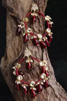 Red zircon   earrings