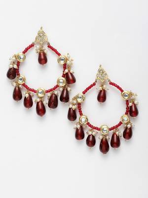 Red zircon   earrings 3