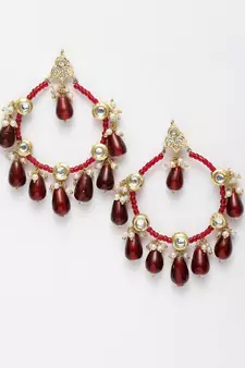 Red zircon   earrings