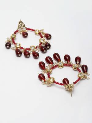 Red zircon   earrings 4