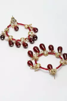 Red zircon   earrings