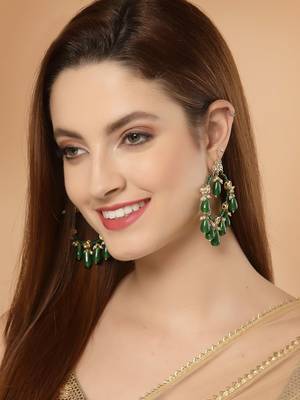 Green zircon   earrings 1