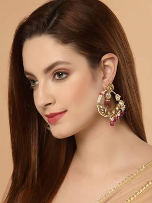 Pink zircon   earrings 1