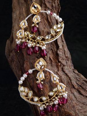 Pink zircon   earrings 2