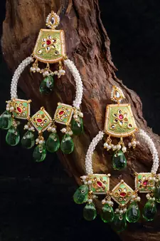 Green zircon   earrings