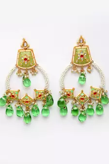 Green zircon   earrings