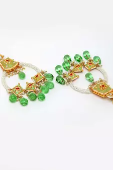 Green zircon   earrings