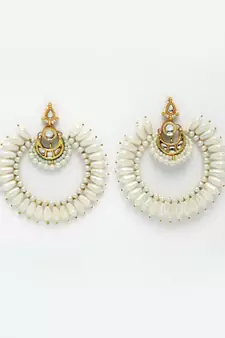 Gold zircon   earrings