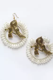 Gold zircon   earrings
