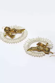 Gold zircon   earrings