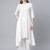 Ahalyaa Women's Off white Cotton Printed Asymmetric Kurta Palazzo Set