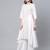 Ahalyaa Women's Off white Cotton Printed Asymmetric Kurta Palazzo Set