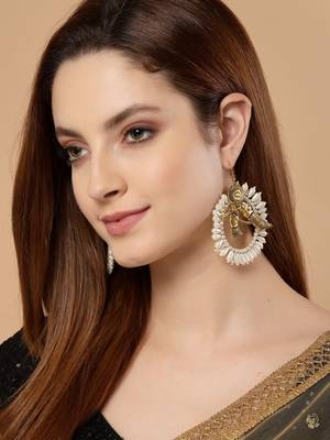 Gold zircon   earrings 1