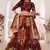 Charming Maroon floral print georgette fabric Lehenga choli