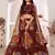 Charming Maroon floral print georgette fabric Lehenga choli