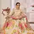 Fabulous White Zari And Sequins Embroidered Organza Semi Stitched Roses Printed Floral Lehenga