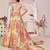 Fabulous White Zari And Sequins Embroidered Organza Semi Stitched Roses Printed Floral Lehenga