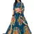 Enchanting Teal blue floral print and sequins embroidered organza floral Lehenga choli for wedding