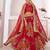 Alluring Scarlet-red lotas floral printed and sequins embroidered georgette Lehenga choli for bride