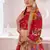 Alluring Orange lotas floral printed and sequins embroidered organza Lehenga choli for bride
