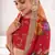 Alluring Orange lotas floral printed and sequins embroidered organza Lehenga choli for bride