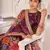 Mesmerizing Purple floral print and sequins embroidered Organza floral Lehenga choli for women