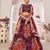 Mesmerizing Purple floral print and sequins embroidered Organza floral Lehenga choli for women