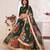 Delightful Sky Blue floral print and sequins embroidered Organza fabric Lehenga choli for bride