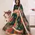 Delightful Sky Blue floral print and sequins embroidered Organza fabric Lehenga choli for bride