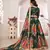 Delightful Sky Blue floral print and sequins embroidered Organza fabric Lehenga choli for bride