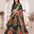 Delightful Sky Blue floral print and sequins embroidered Organza fabric Lehenga choli for bride