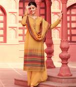 Mustard digital print crepe salwar