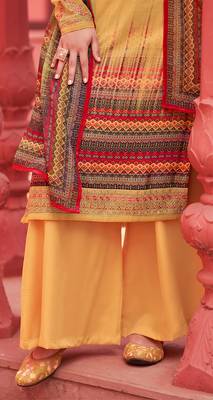 Mustard digital print crepe salwar 4