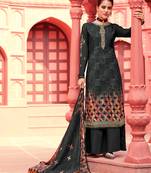 Black digital print crepe salwar