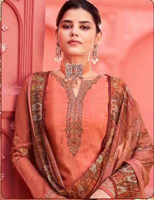 Light-red digital print crepe salwar 2